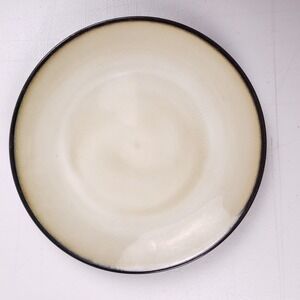 Mikasa Gourmet Basics Andria Dinner Plate 11" Stoneware Tan Black Modern